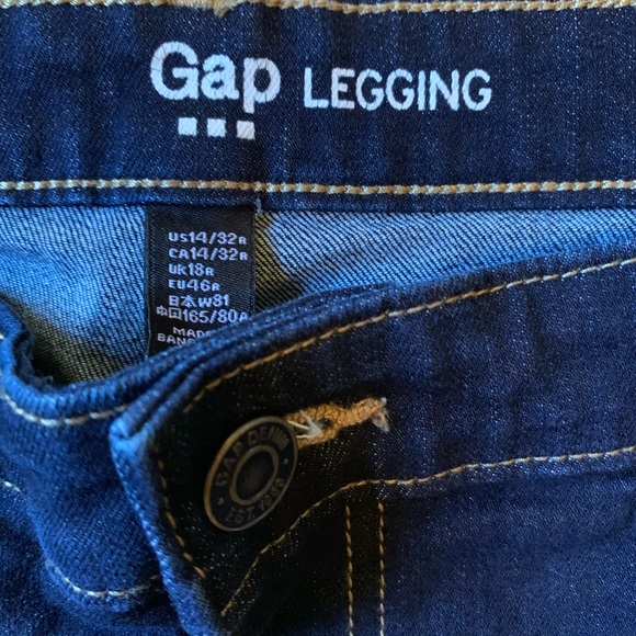 Gap legging jeans dark blue size 14/32 - Picture 4 of 10